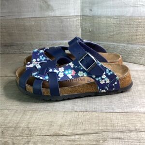 Papillio Pisa Birkenstocks Navy Floral Sandals size Ladies 6